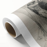 Gothic Wall Art: Dramatic Figure in Dark Sketch with Medieval Themes