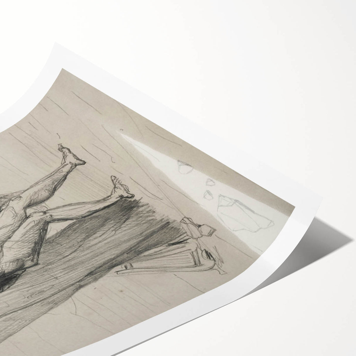 Gothic Wall Art: Dramatic Figure in Dark Sketch with Medieval Themes