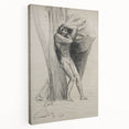 Gothic Wall Art: Dramatic Figure in Dark Sketch with Medieval Themes