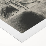 Gothic Wall Art: Mystical Veiled Figure in Vintage Gothic Sketch Design