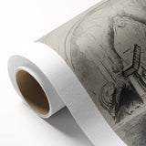 Gothic Wall Art: Mystical Veiled Figure in Vintage Gothic Sketch Design