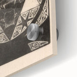 Gothic Wall Art: Fierce Panther with Geometric Symbols in Gothic Print