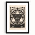 Gothic Wall Art: Fierce Panther with Geometric Symbols in Gothic Print