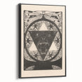 Gothic Wall Art: Fierce Panther with Geometric Symbols in Gothic Print