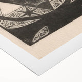 Gothic Wall Art: Fierce Panther with Geometric Symbols in Gothic Print