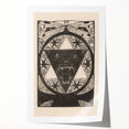 Gothic Wall Art: Fierce Panther with Geometric Symbols in Gothic Print
