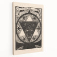 Gothic Wall Art: Fierce Panther with Geometric Symbols in Gothic Print