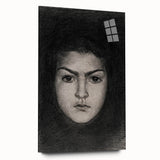 Intense Portrait Sketch - Mysterious Gothic Character Wall Art Print