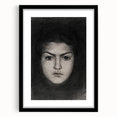 Intense Portrait Sketch - Mysterious Gothic Character Wall Art Print
