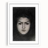 Intense Portrait Sketch - Mysterious Gothic Character Wall Art Print