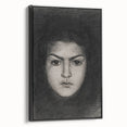 Intense Portrait Sketch - Mysterious Gothic Character Wall Art Print