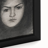 Intense Portrait Sketch - Mysterious Gothic Character Wall Art Print