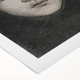 Intense Portrait Sketch - Mysterious Gothic Character Wall Art Print