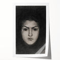 Intense Portrait Sketch - Mysterious Gothic Character Wall Art Print