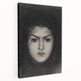 Intense Portrait Sketch - Mysterious Gothic Character Wall Art Print