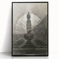 Gothic Wall Art - Medieval Bust with Dark Raven in Vintage Gothic Print