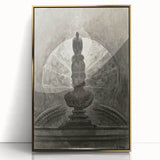 Gothic Wall Art - Medieval Bust with Dark Raven in Vintage Gothic Print