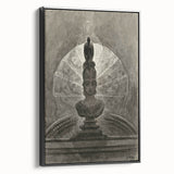 Gothic Wall Art - Medieval Bust with Dark Raven in Vintage Gothic Print