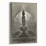 Gothic Wall Art - Medieval Bust with Dark Raven in Vintage Gothic Print