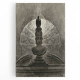 Gothic Wall Art - Medieval Bust with Dark Raven in Vintage Gothic Print