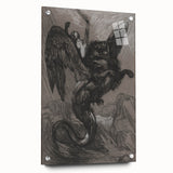 Gothic Wall Art - Dark Mythical Creature in Vintage Gothic Fantasy Print