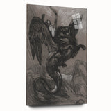 Gothic Wall Art - Dark Mythical Creature in Vintage Gothic Fantasy Print