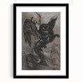 Gothic Wall Art - Dark Mythical Creature in Vintage Gothic Fantasy Print
