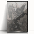 Gothic Wall Art - Dark Mythical Creature in Vintage Gothic Fantasy Print