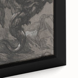 Gothic Wall Art - Dark Mythical Creature in Vintage Gothic Fantasy Print