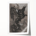 Gothic Wall Art - Dark Mythical Creature in Vintage Gothic Fantasy Print