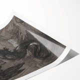 Gothic Wall Art - Dark Mythical Creature in Vintage Gothic Fantasy Print