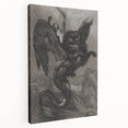 Gothic Wall Art - Dark Mythical Creature in Vintage Gothic Fantasy Print
