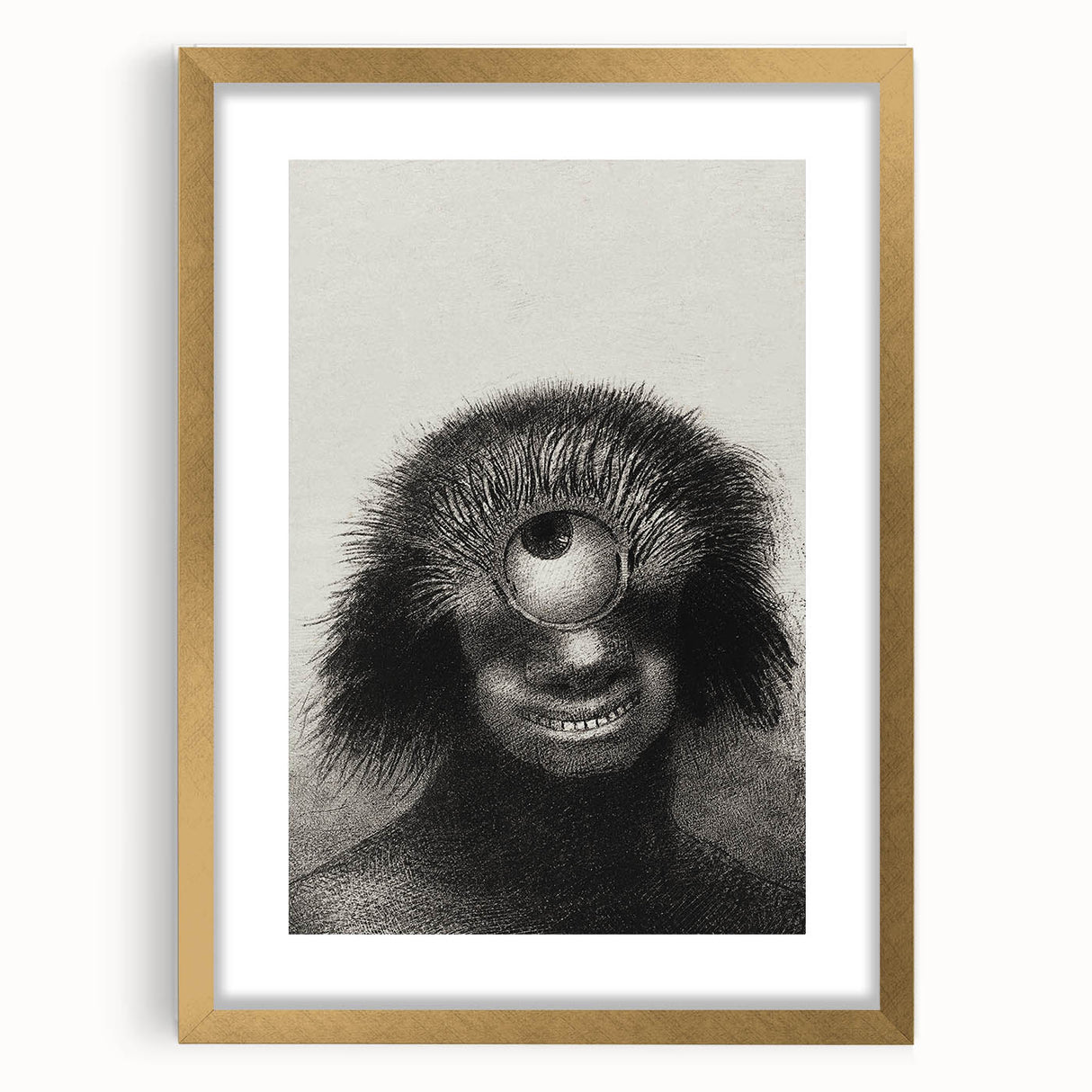 Gothic Wall Art - Cyclops Portrait in Mysterious Vintage Gothic Print