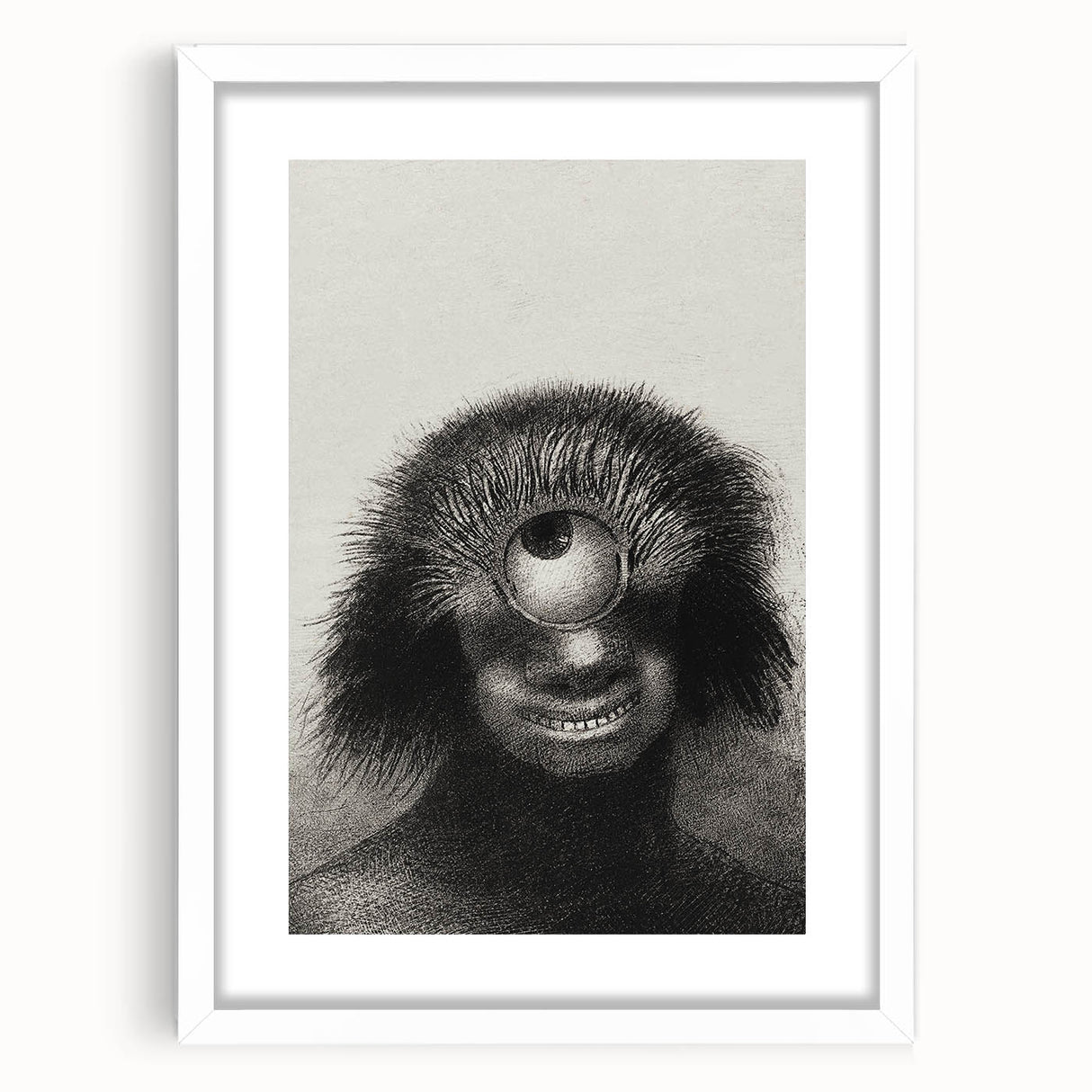 Gothic Wall Art - Cyclops Portrait in Mysterious Vintage Gothic Print