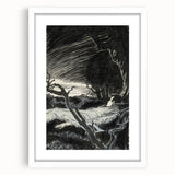 Gothic Wall Art - Mysterious Night Scene with Sleeping Figure in Dark Decor