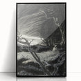 Gothic Wall Art - Mysterious Night Scene with Sleeping Figure in Dark Decor