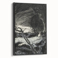 Gothic Wall Art - Mysterious Night Scene with Sleeping Figure in Dark Decor