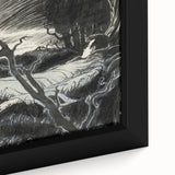 Gothic Wall Art - Mysterious Night Scene with Sleeping Figure in Dark Decor