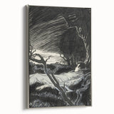 Gothic Wall Art - Mysterious Night Scene with Sleeping Figure in Dark Decor