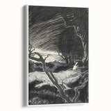 Gothic Wall Art - Mysterious Night Scene with Sleeping Figure in Dark Decor