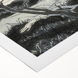 Gothic Wall Art - Mysterious Night Scene with Sleeping Figure in Dark Decor