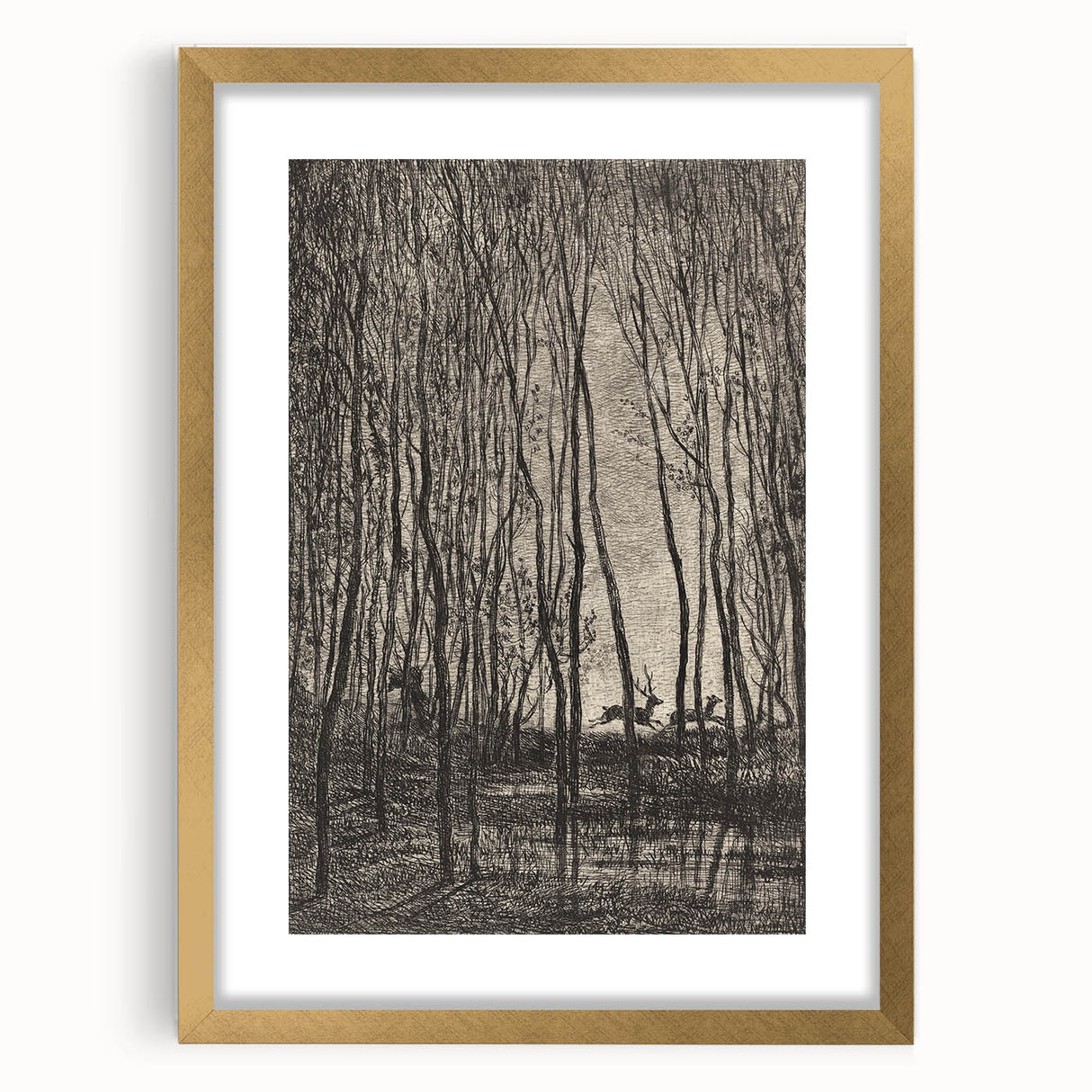 Enchanted Forest Scene - Mysterious Gothic Woodland Art Print