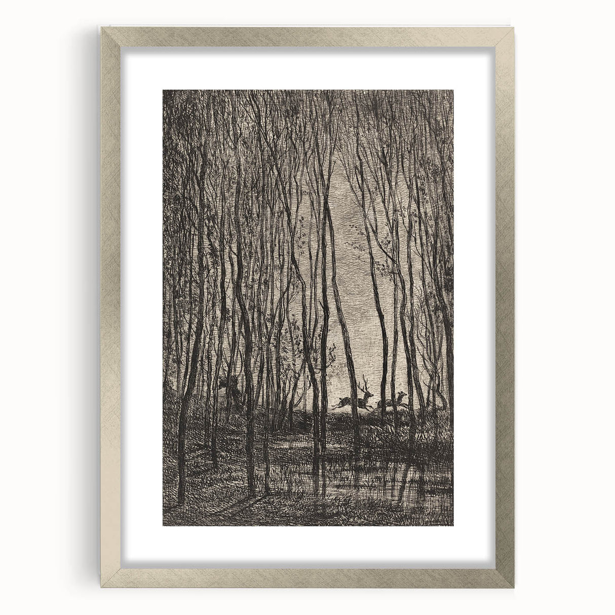 Enchanted Forest Scene - Mysterious Gothic Woodland Art Print