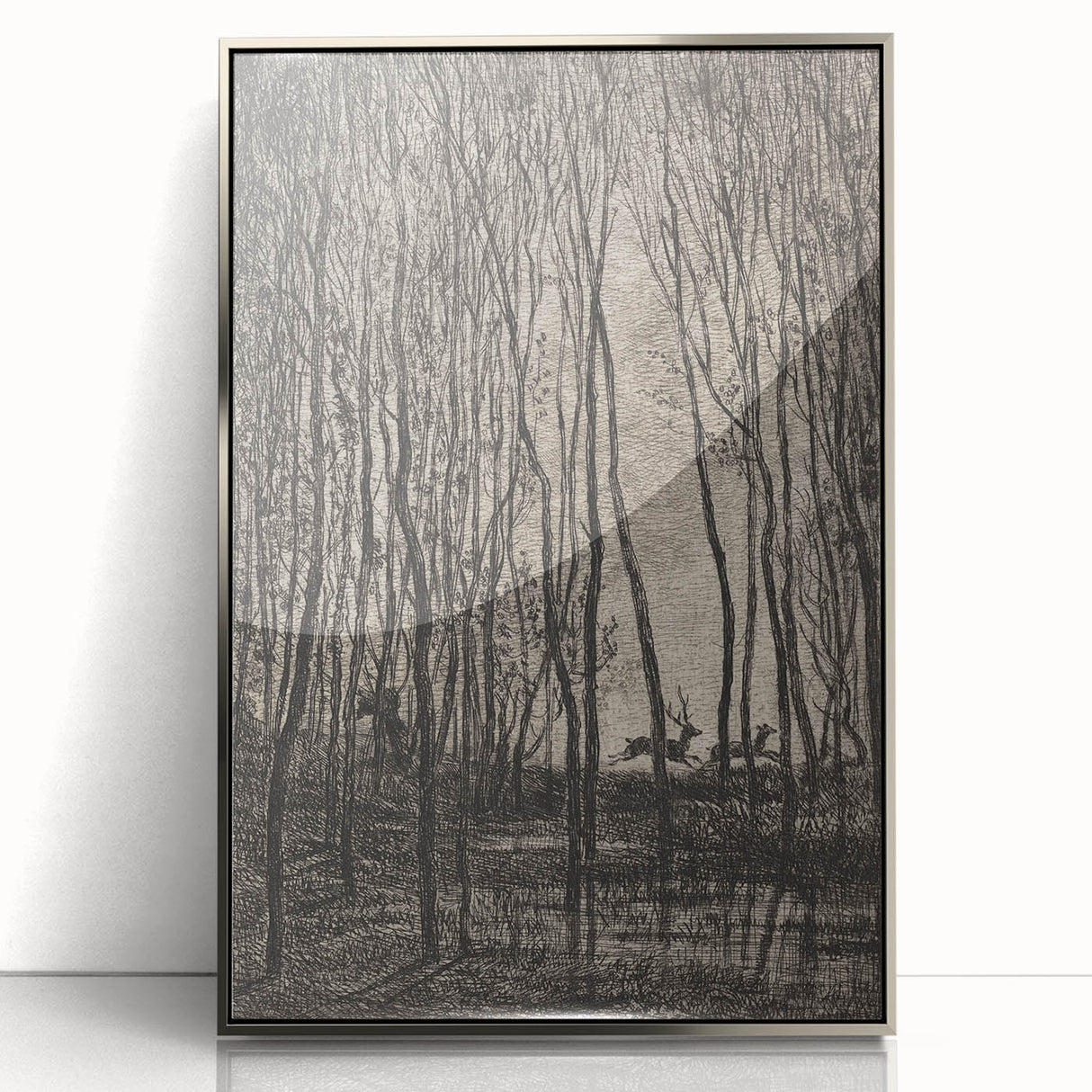Enchanted Forest Scene - Mysterious Gothic Woodland Art Print