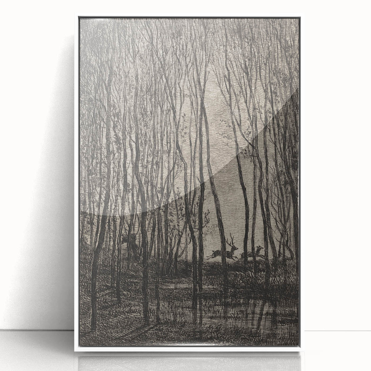 Enchanted Forest Scene - Mysterious Gothic Woodland Art Print