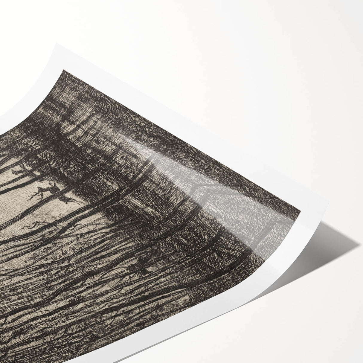 Enchanted Forest Scene - Mysterious Gothic Woodland Art Print
