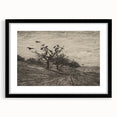 Gothic Artworks - Crows in Barren Landscape for Dark Decor Style