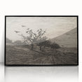Gothic Artworks - Crows in Barren Landscape for Dark Decor Style