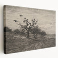 Gothic Artworks - Crows in Barren Landscape for Dark Decor Style