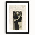 Gothic Wall Art - Tragic Mask and Woman in Vintage Gothic Fantasy Print